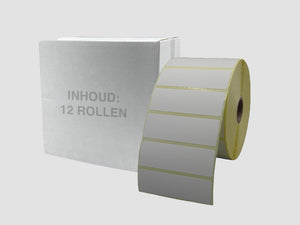 Zebra Etiketten - Direct Thermisch Gecoat - 76x25mm - doos à 12 rollen - Permanent