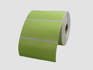 Zebra Kunststof Etiketten - 100x50mm - Groen - rol à 1.000 stuks - Permanent - Met boorgat