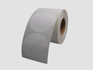 Zebra Kunststof Etiketten - 59x59mm - rol à 490 stuks - Permanent - Ronde etiketten
