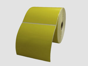 Zebra Etiketten - Direct Thermisch Gecoat - 102x102mm - Geel - rol à 700 stuks - Permanent