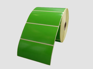 Zebra Etiketten - Direct Thermisch Gecoat - 102x51mm - Groen - rol à 1.370 stuks - Permanent