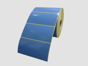 Zebra Etiketten - Direct Thermisch Gecoat - 102x51mm - Blauw - rol à 1.370 stuks - Permanent