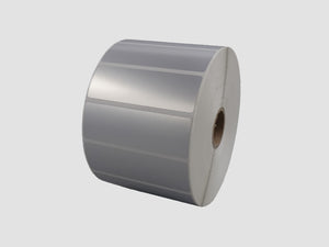 Zebra Kunststof Etiketten - 76x25mm - Zilver - rol à 2.890 stuks - Permanent