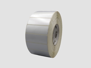 Zebra (880380-025) Kunststof Etiketten - 76x25mm - Zilver - rol à 5.180 stuks - Permanent