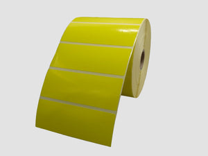 Zebra Etiketten - Direct Thermisch Gecoat - 102x38mm - Geel - rol à 1.790 stuks - Permanent
