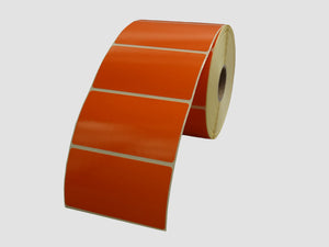 Zebra Etiketten - Direct Thermisch Gecoat - 70x40mm - Oranje - rol à 1.000 stuks - Permanent