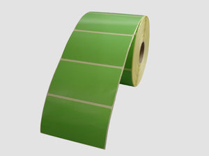 Zebra Etiketten - Direct Thermisch Gecoat - 70x40mm - Groen - rol à 1.000 stuks - Permanent