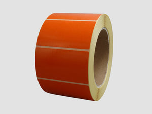 Zebra Etiketten - Direct Thermisch Gecoat - 70x40mm - Oranje - rol à 1.000 stuks - Permanent