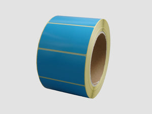 Zebra Etiketten - Direct Thermisch Gecoat - 70x40mm - Blauw - rol à 1.000 stuks - Permanent