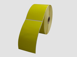 Zebra Etiketten - Direct Thermisch Gecoat - 57x102mm - Geel - rol à 700 stuks - Permanent