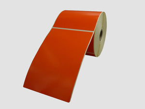 Zebra Etiketten - Direct Thermisch Gecoat - 102x152mm - Oranje - rol à 475 stuks - Permanent