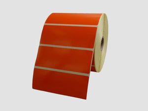 Zebra Etiketten - Direct Thermisch Gecoat - 102x38mm - Oranje - rol à 1.790 stuks - Permanent