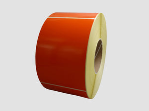 Zebra Etiketten - Direct Thermisch Gecoat - 102x152mm - Oranje - rol à 950 stuks - Permanent