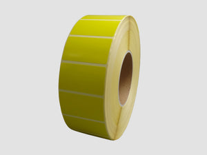 Zebra Etiketten - Direct Thermisch Gecoat - 57x32mm - Geel - rol à 4.200 stuks - Permanent