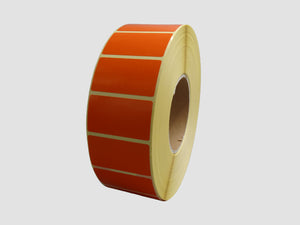 Zebra Etiketten - Direct Thermisch Gecoat - 57x32mm - Oranje - rol à 4.200 stuks - Permanent