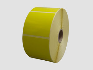 Zebra Etiketten - Direct Thermisch Gecoat - 57x51mm - Geel - rol à 1.370 stuks - Permanent