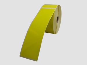 Zebra Etiketten - Direct Thermisch Gecoat - 55x193mm - Geel - rol à 390 stuks - Permanent