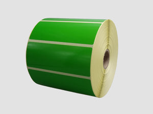 Zebra Etiketten - Direct Thermisch Gecoat - 102x38mm - Groen - rol à 1.790 stuks - Permanent