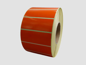 Zebra Etiketten - Direct Thermisch Gecoat - 102x38mm - Oranje - rol à 3.560 stuks - Permanent