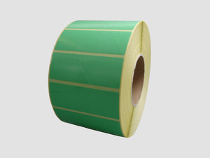 Zebra Etiketten - Direct Thermisch Gecoat - 102x38mm - Licht groen - rol à 3.560 stuks - Permanent