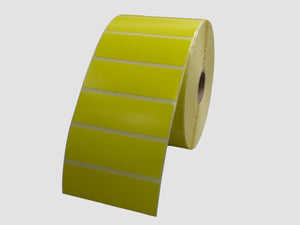 Zebra Etiketten - Direct Thermisch Gecoat - 76x25mm - Geel - rol à 2.580 stuks - Removable