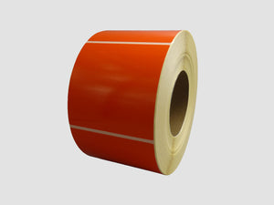 Zebra Etiketten - Direct Thermisch Gecoat - 102x102mm - Oranje - rol à 1.400 stuks - Permanent
