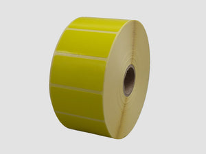 Zebra Etiketten - Direct Thermisch Gecoat - 51x25mm - Geel - rol à 2.580 stuks - Permanent