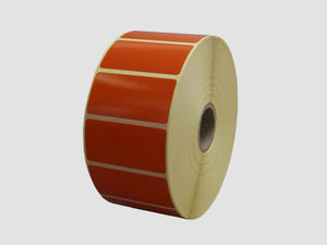 Zebra Etiketten - Direct Thermisch Gecoat - 51x25mm - Oranje - rol à 2.580 stuks - Permanent