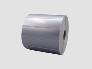 Zebra Kunststof Etiketten - 102x25mm - Zilver - rol à 2.500 stuks - Permanent