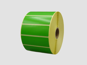 Zebra Etiketten - Direct Thermisch Gecoat - 76x25mm - Groen - rol à 2.580 stuks - Permanent