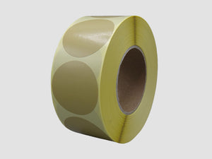 Zebra Etiketten - Direct Thermisch Gecoat - 60x60mm - Creme - rol à 1.500 stuks - Removable - Ronde etiketten