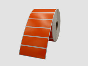 Zebra Kunststof Etiketten - 76x25mm - Oranje - rol à 2.580 stuks - Permanent