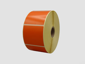 Zebra Etiketten - Direct Thermisch Gecoat - 57x51mm - Oranje - rol à 1.370 stuks - Permanent