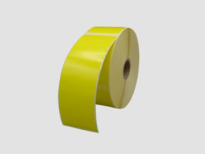 Zebra Etiketten - Direct Thermisch Gecoat - 48x140mm - Geel - rol à 490 stuks - Permanent