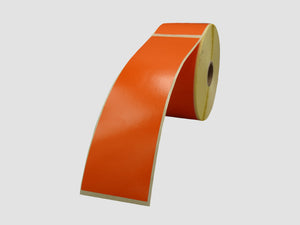 Zebra Etiketten - Direct Thermisch Gecoat - 55x193mm - Oranje - rol à 390 stuks - Permanent