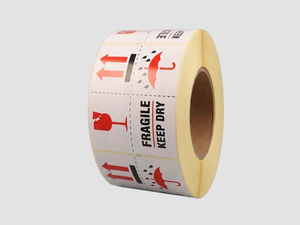 Zebra Etiketten - Paperlabels - Fragile Keep dry - 100x100mm - rol à 1.000 stuks - Permanent