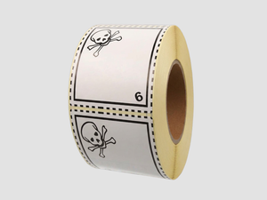 Zebra Etiketten - Paperlabels - ADR Klasse 6 Giftige stoffen - 100x100mm - rol à 1.000 stuks - Permanent