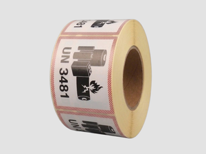 Zebra Etiketten - Paperlabels - UN 3481 - 100x100mm - rol à 1.000 stuks - Permanent